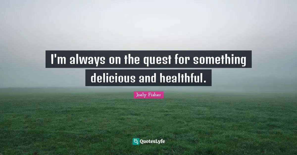 I'm always on the quest for something delicious and healthful.