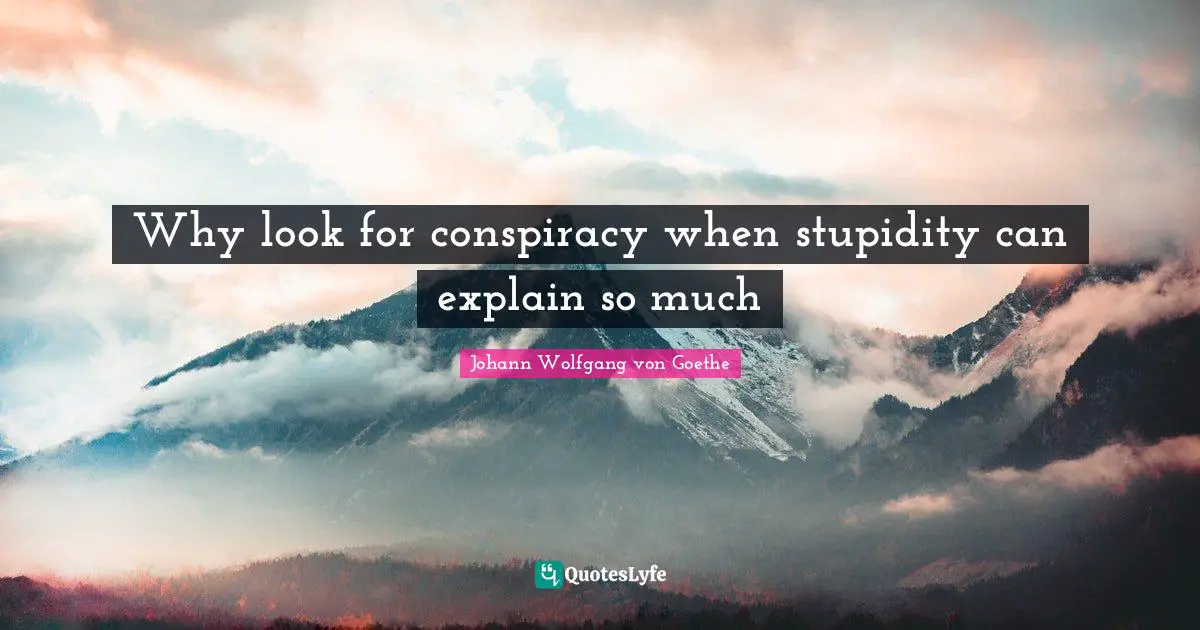 Stupidity Quotes: "Why look for conspiracy when stupidity can explain so much"