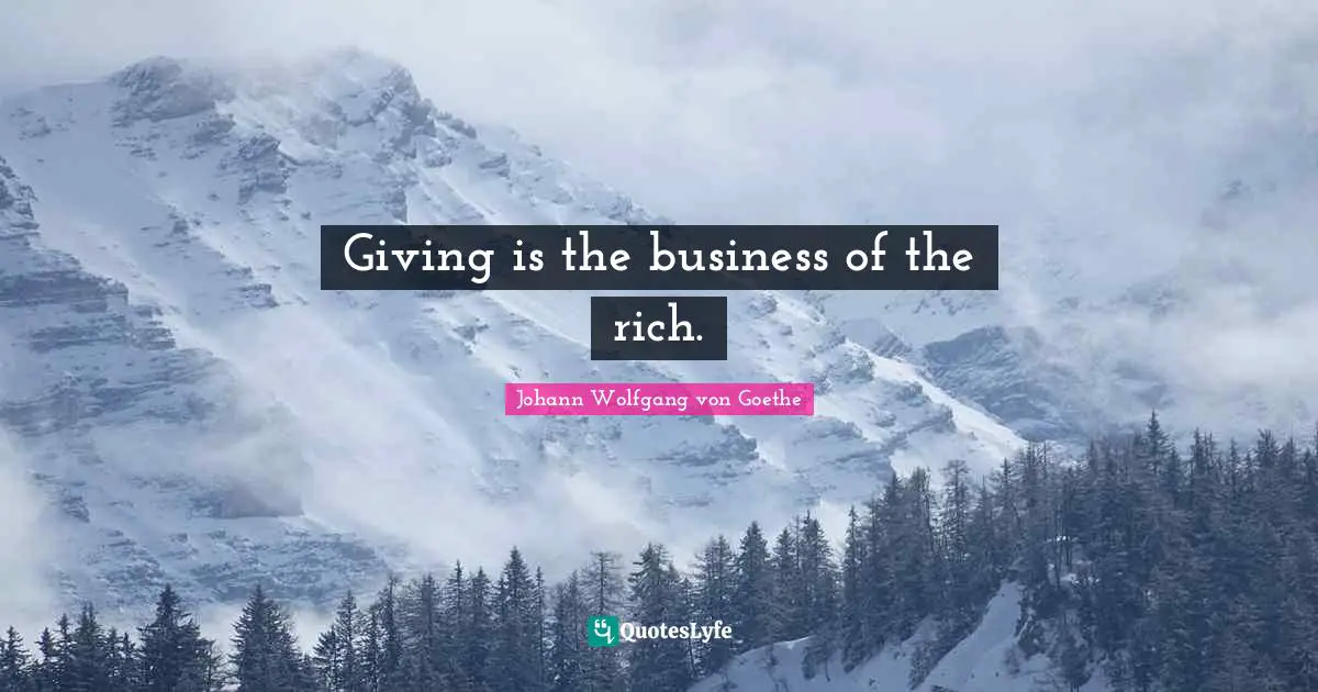 Giving is the business of the rich.