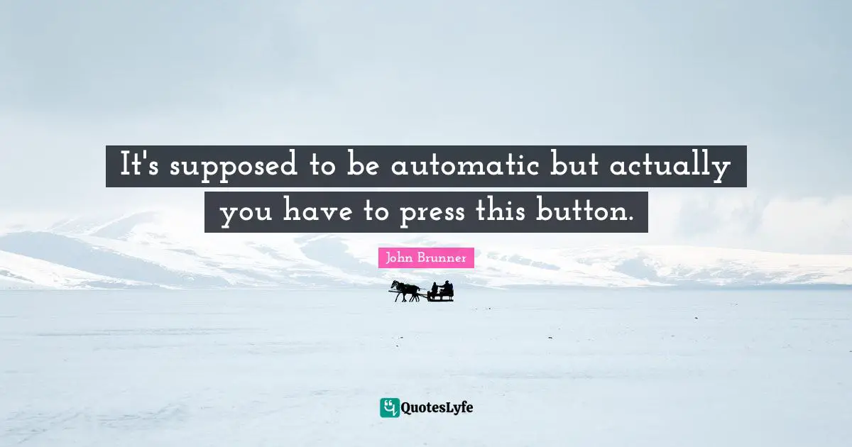 It's supposed to be automatic but actually you have to press this button.