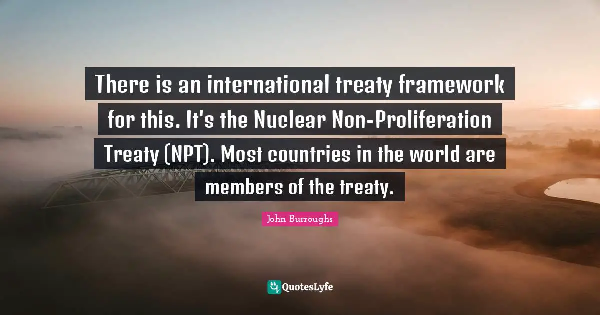 There is an international treaty framework for this. It's the Nuclear Non-Proliferation Treaty (NPT). Most countries in the world are members of the treaty.