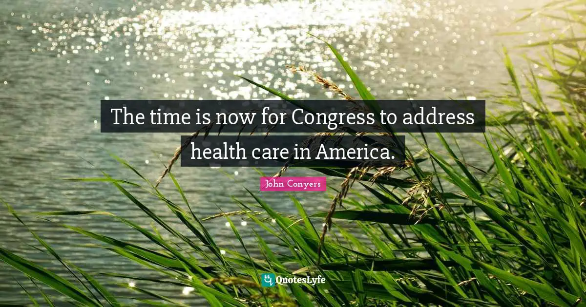 The time is now for Congress to address health care in America.
