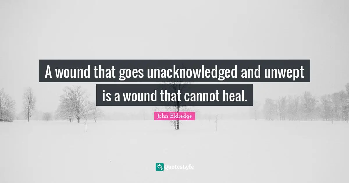 Heal Quotes: "A wound that goes unacknowledged and unwept is a wound that cannot heal."