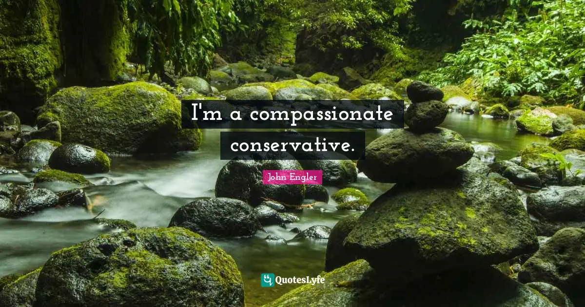 I'm a compassionate conservative.