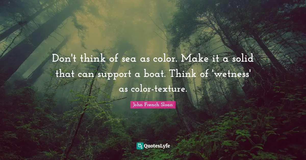 Don't think of sea as color. Make it a solid that can support a boat. Think of 'wetness' as color-texture.