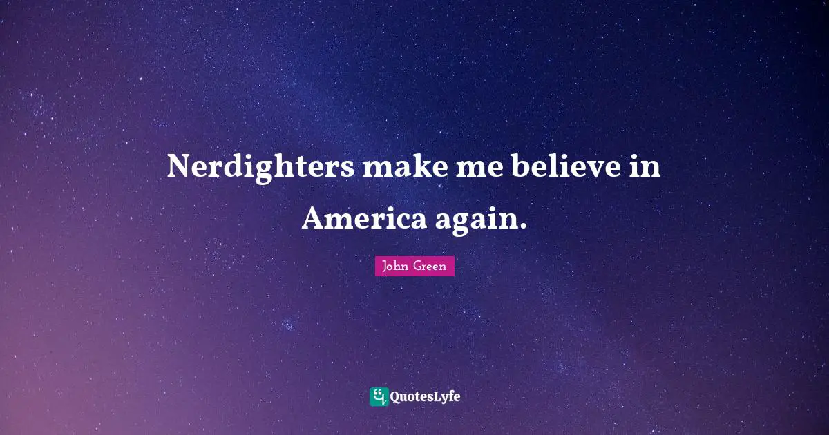 Nerdighters make me believe in America again.