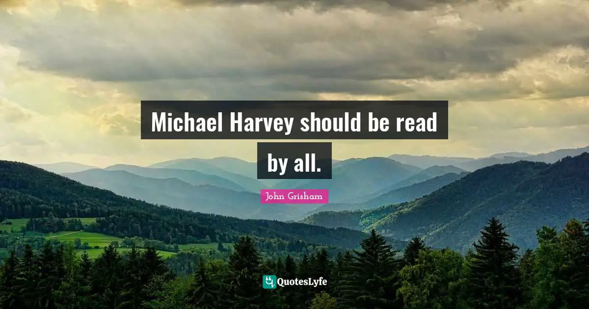 Michael Harvey should be read by all.