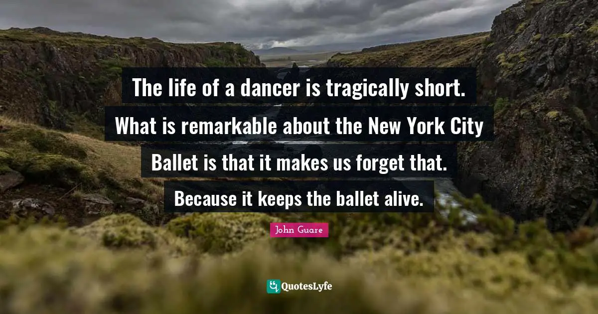 The life of a dancer is tragically short. What is remarkable about the New York City Ballet is that it makes us forget that. Because it keeps the ballet alive.