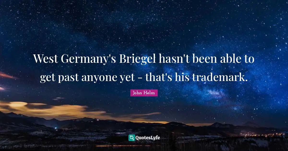West Germany's Briegel hasn't been able to get past anyone yet - that's his trademark.