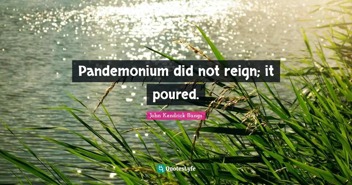 Reign Quotes: "Pandemonium did not reign; it poured."
