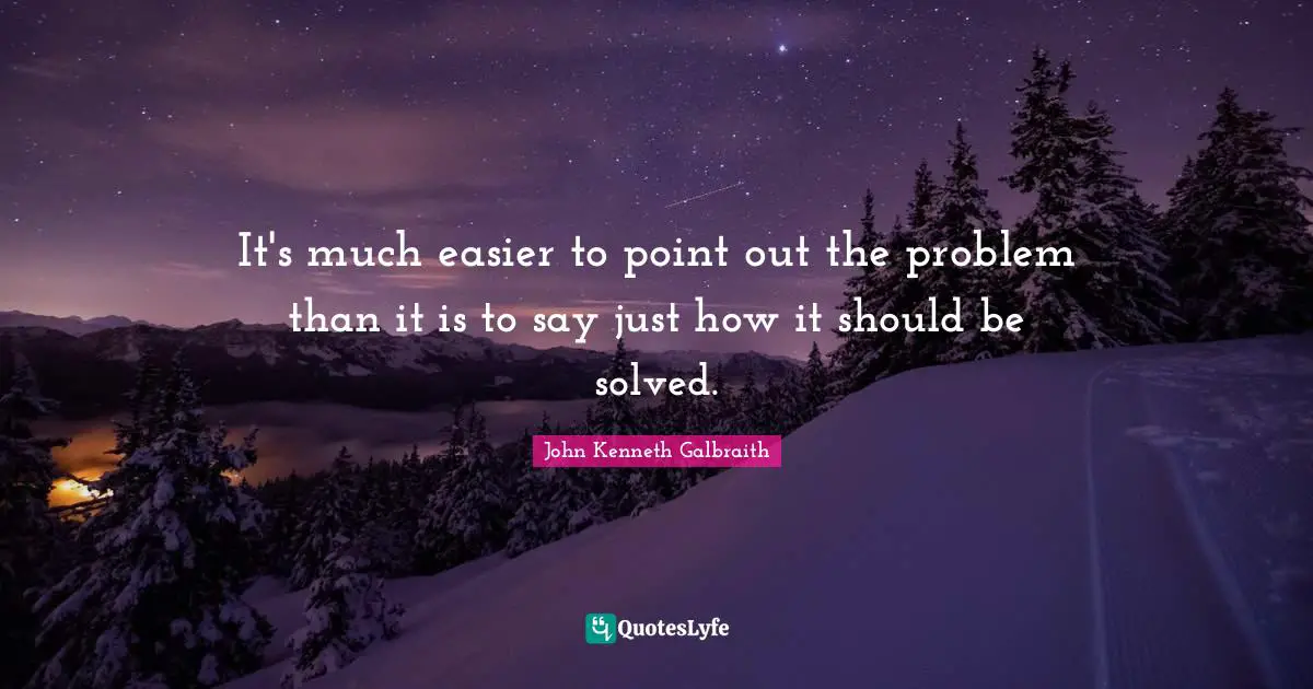 It's much easier to point out the problem than it is to say just how it should be solved.