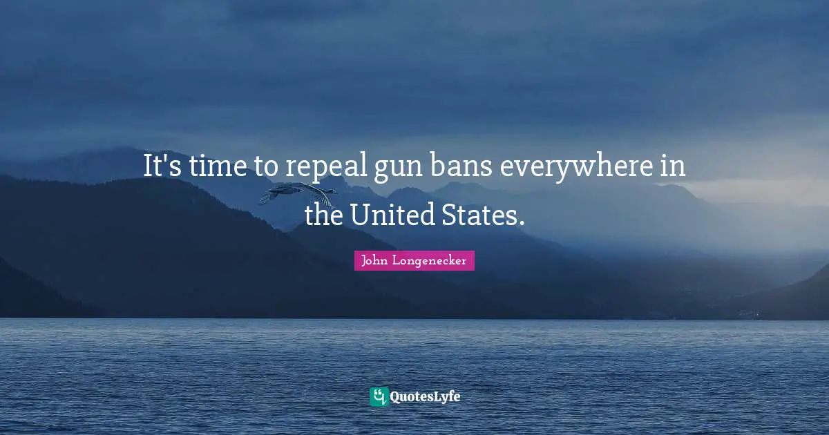 It's time to repeal gun bans everywhere in the United States.