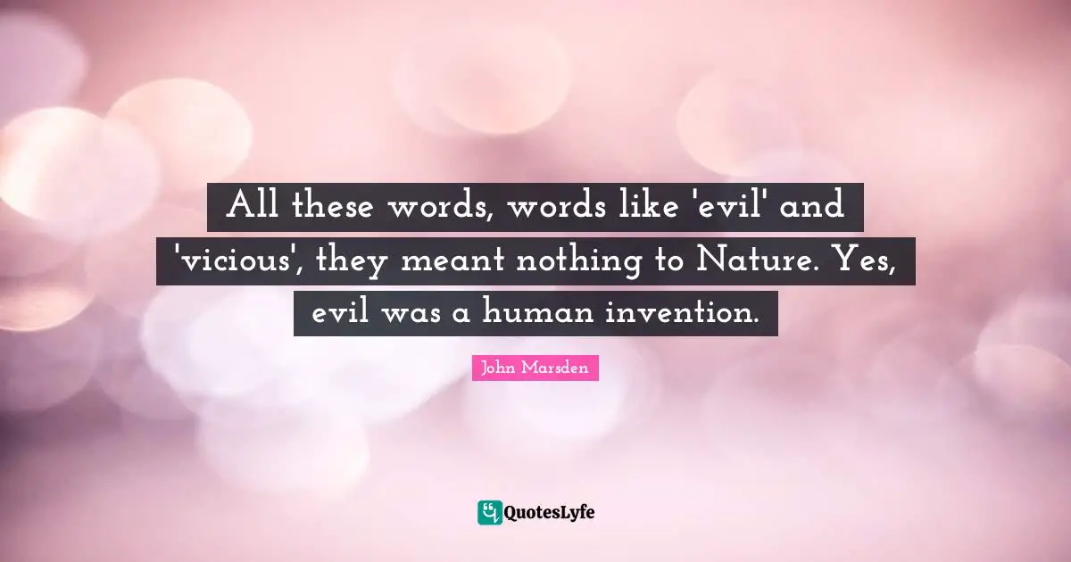 Mosquitoes Quotes: "All these words, words like 'evil' and 'vicious', they meant nothing to Nature. Yes, evil was a human invention."