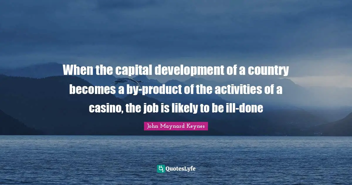 When the capital development of a country becomes a by-product of the activities of a casino, the job is likely to be ill-done