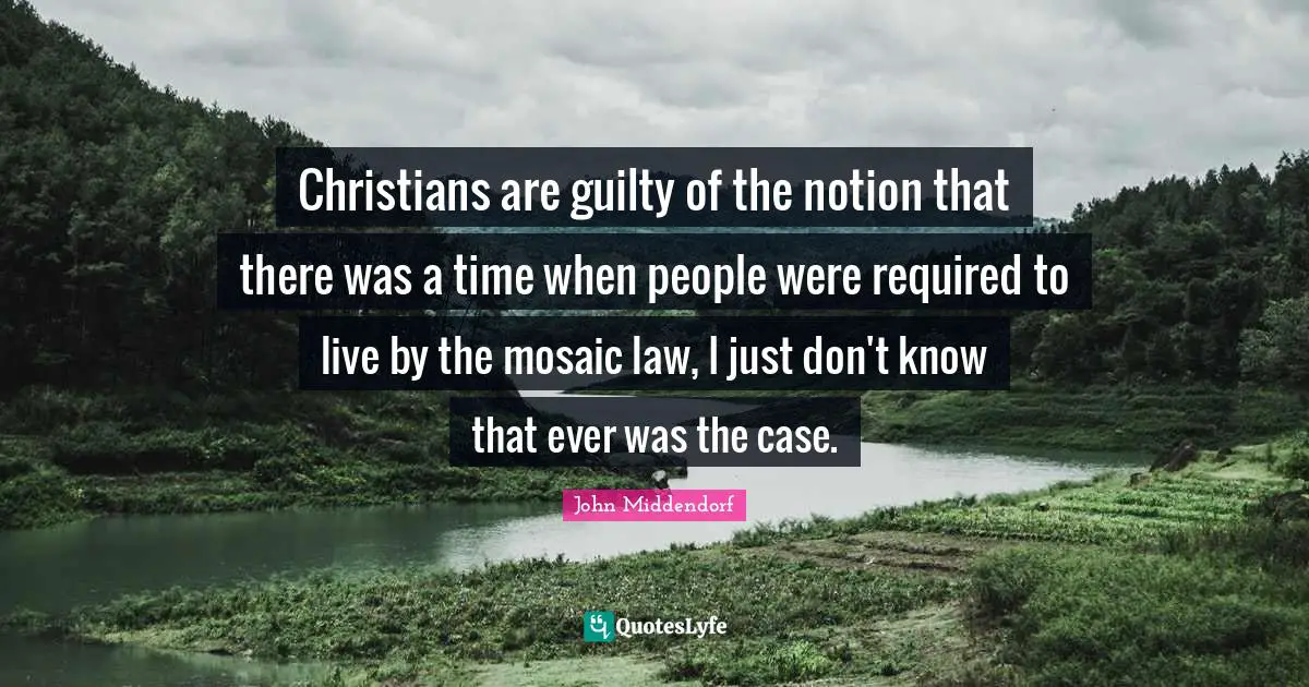 Christians are guilty of the notion that there was a time when people were required to live by the mosaic law, I just don't know that ever was the case.