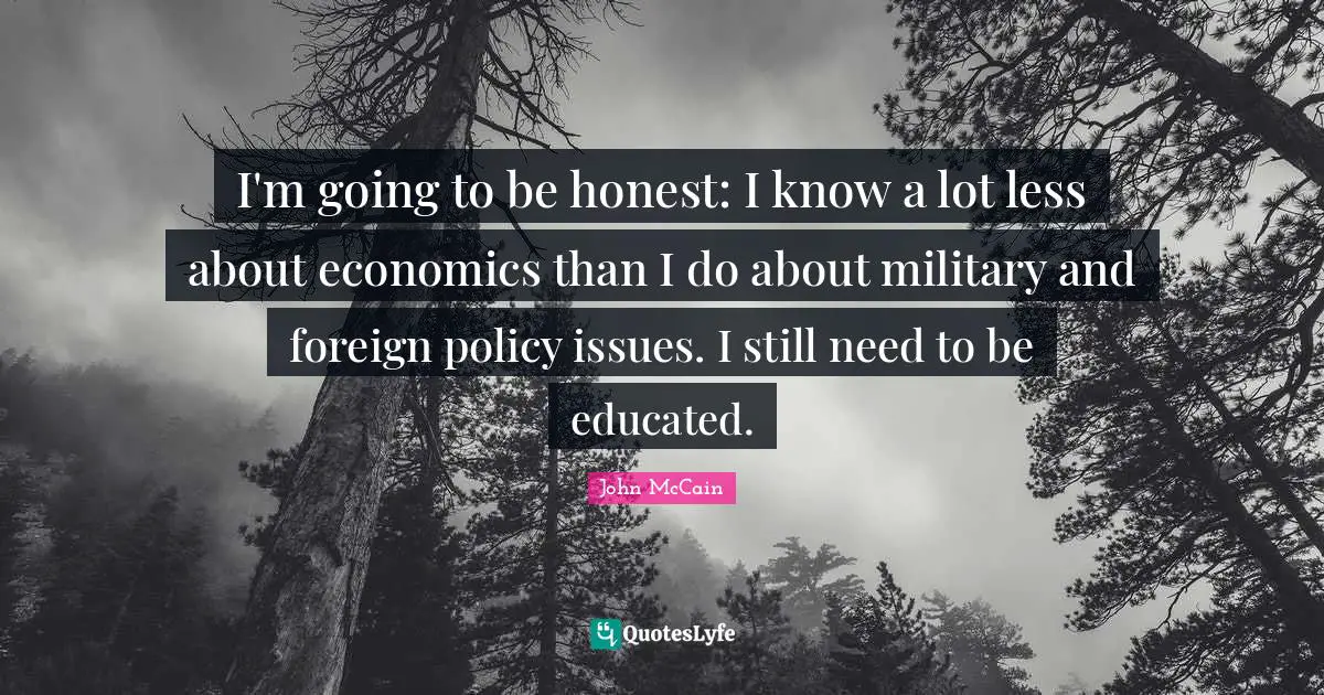 I'm going to be honest: I know a lot less about economics than I do about military and foreign policy issues. I still need to be educated.