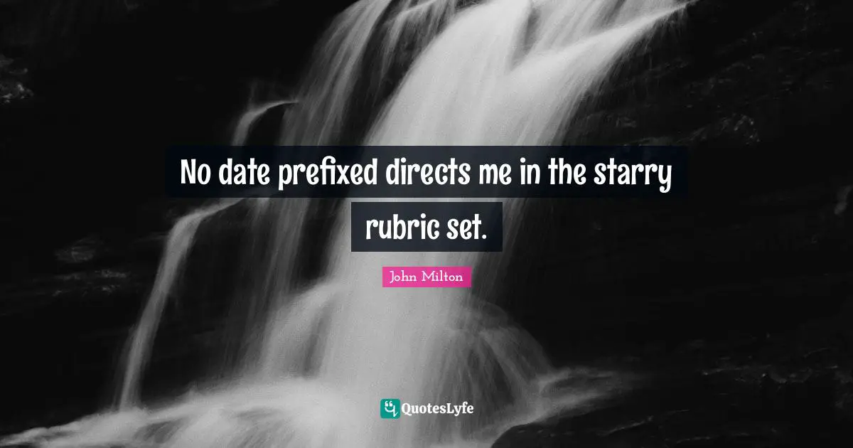 No date prefixed directs me in the starry rubric set.