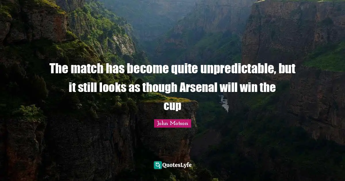 The match has become quite unpredictable, but it still looks as though Arsenal will win the cup