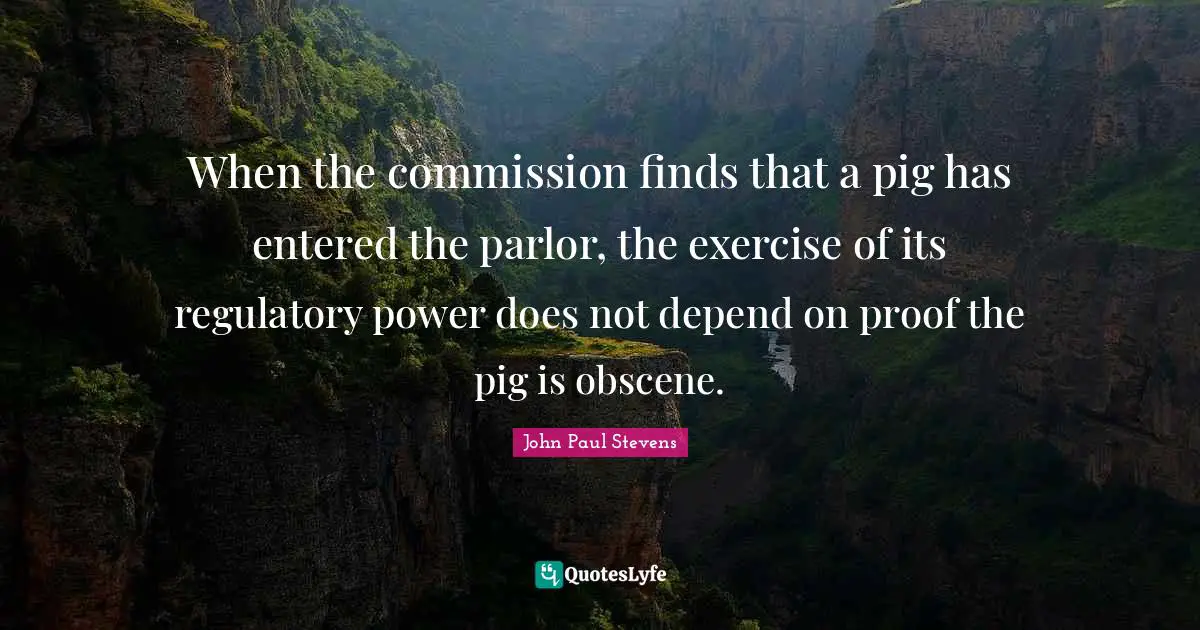 When the commission finds that a pig has entered the parlor, the exercise of its regulatory power does not depend on proof the pig is obscene.
