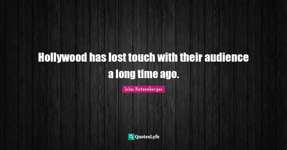Hollywood has lost touch with their audience a long time ago.
