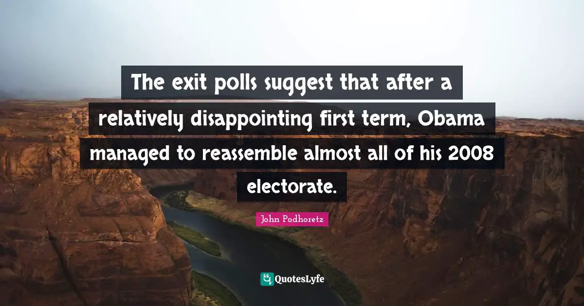 The exit polls suggest that after a relatively disappointing first term, Obama managed to reassemble almost all of his 2008 electorate.