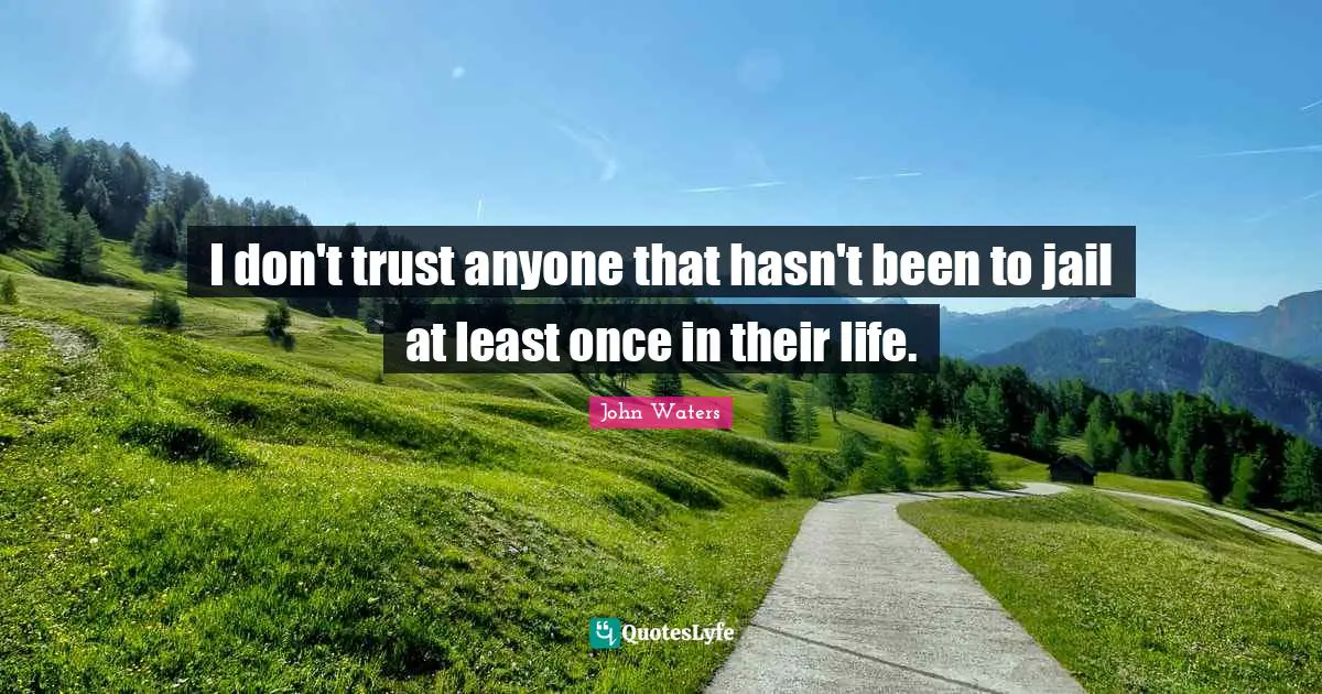 Don T Trust Anyone Quotes: "I don't trust anyone that hasn't been to jail at least once in their life."