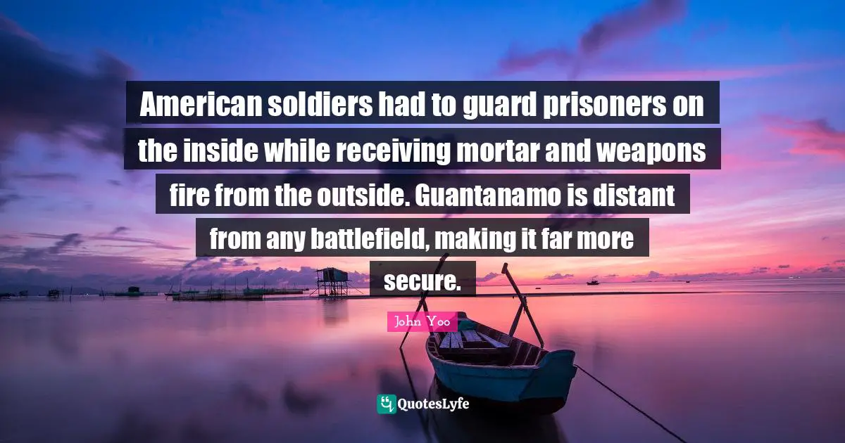 American soldiers had to guard prisoners on the inside while receiving mortar and weapons fire from the outside. Guantanamo is distant from any battlefield, making it far more secure.