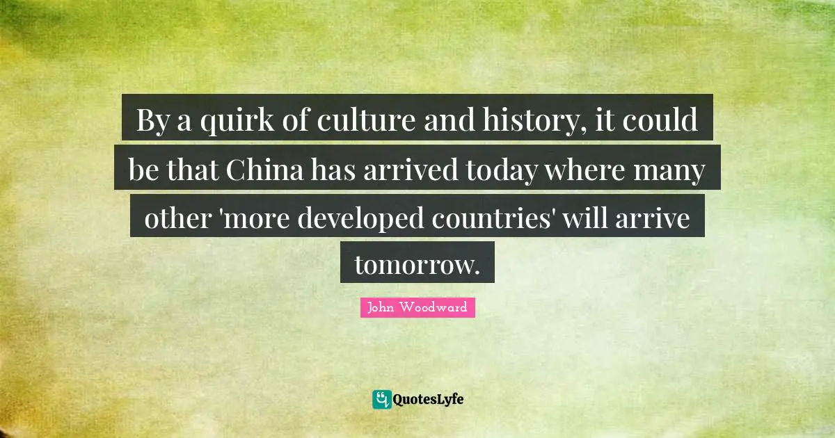 By a quirk of culture and history, it could be that China has arrived today where many other 'more developed countries' will arrive tomorrow.