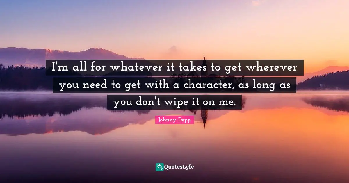 I'm all for whatever it takes to get wherever you need to get with a character, as long as you don't wipe it on me.