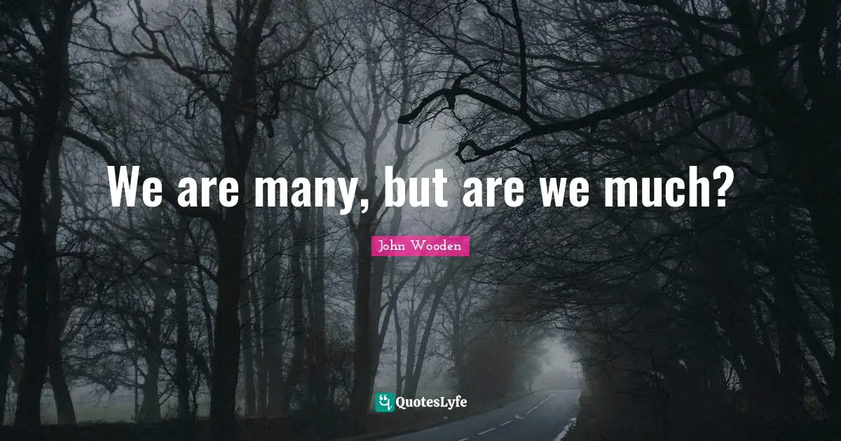 We are many, but are we much?