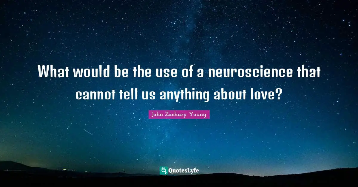 What would be the use of a neuroscience that cannot tell us anything about love?