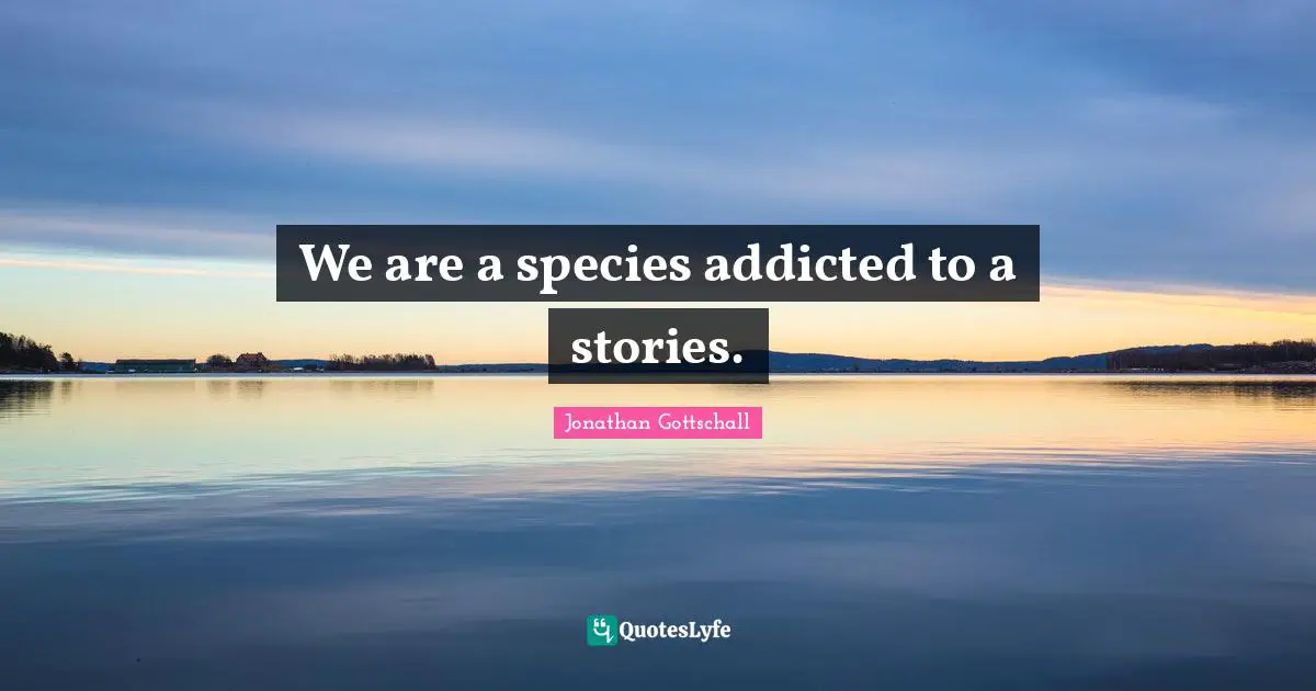 We are a species addicted to a stories.
