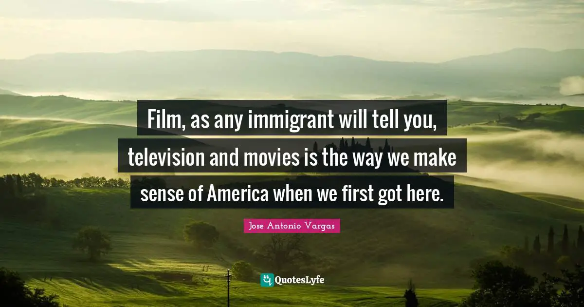 Film, as any immigrant will tell you, television and movies is the way we make sense of America when we first got here.