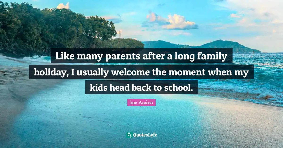 Like many parents after a long family holiday, I usually welcome the moment when my kids head back to school.