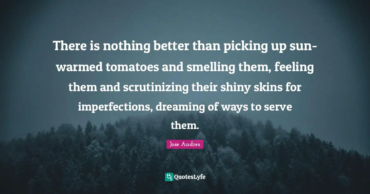 Tomatoes Quotes: "There is nothing better than picking up sun-warmed tomatoes and smelling them, feeling them and scrutinizing their shiny skins for imperfections, dreaming of ways to serve them."
