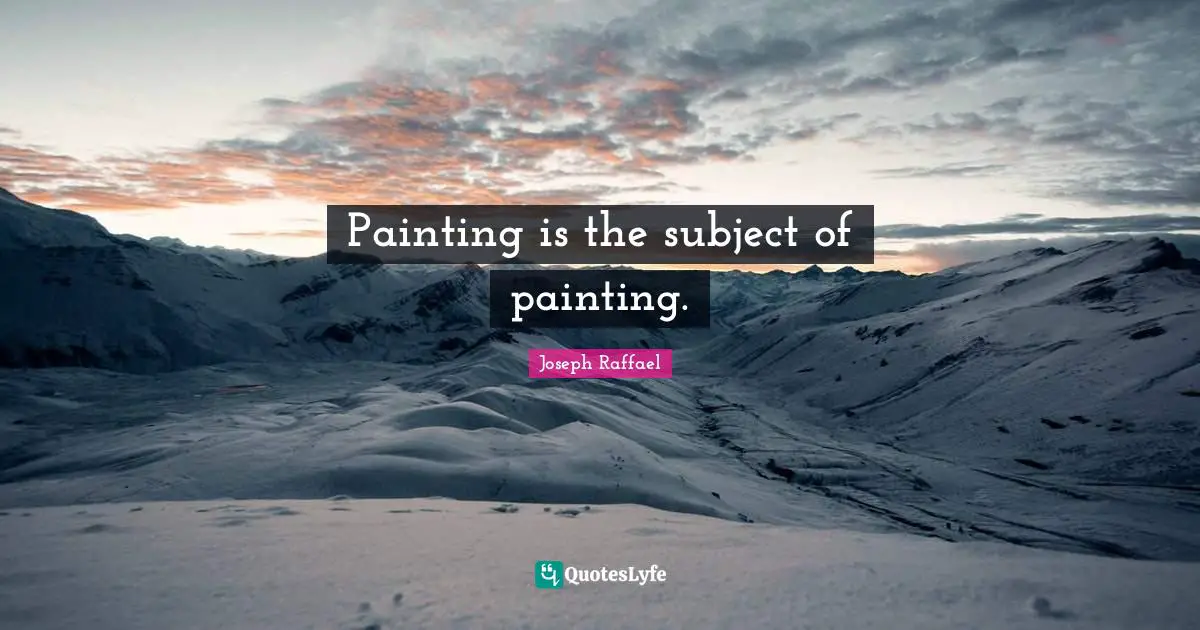 Painting is the subject of painting.