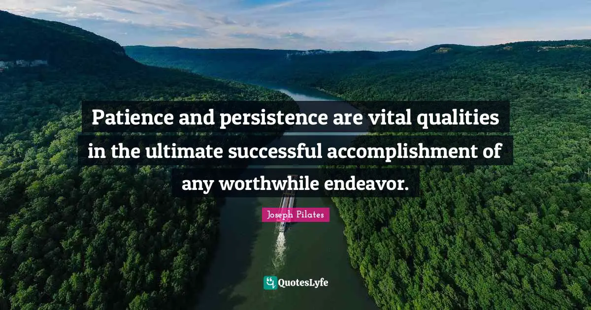 Successful Quotes: "Patience and persistence are vital qualities in the ultimate successful accomplishment of any worthwhile endeavor."