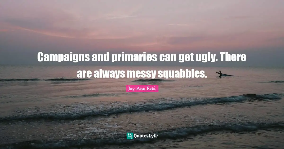 Campaigns and primaries can get ugly. There are always messy squabbles.