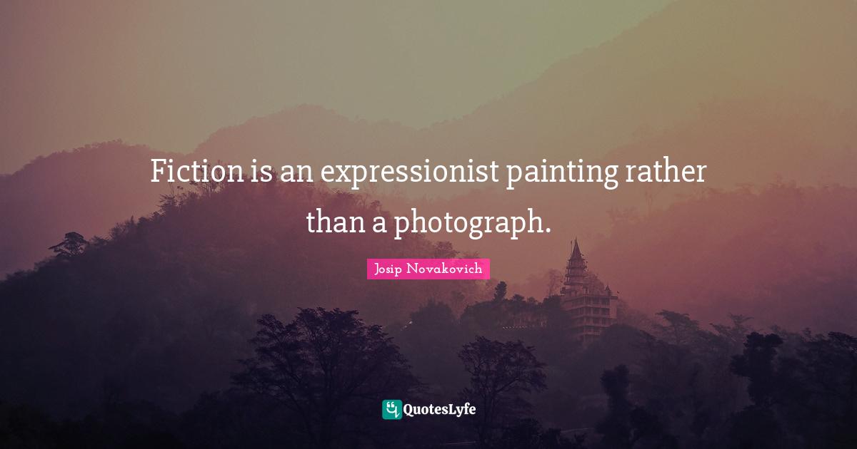 Fiction is an expressionist painting rather than a photograph.