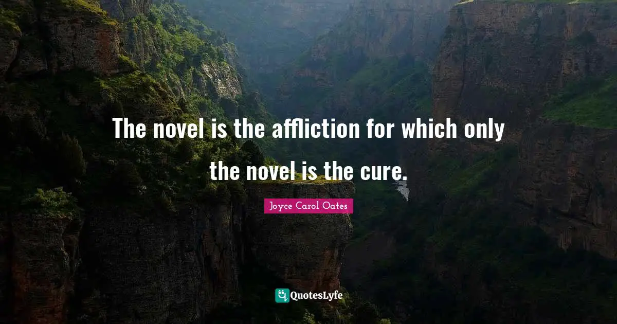 The novel is the affliction for which only the novel is the cure.