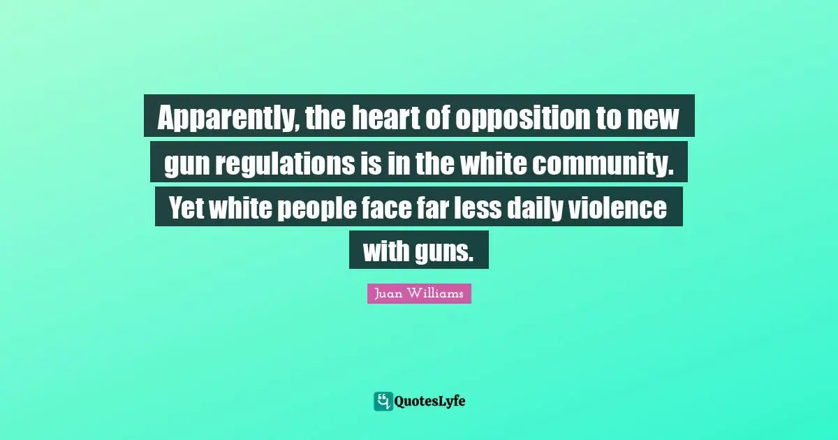 Apparently, the heart of opposition to new gun regulations is in the white community. Yet white people face far less daily violence with guns.