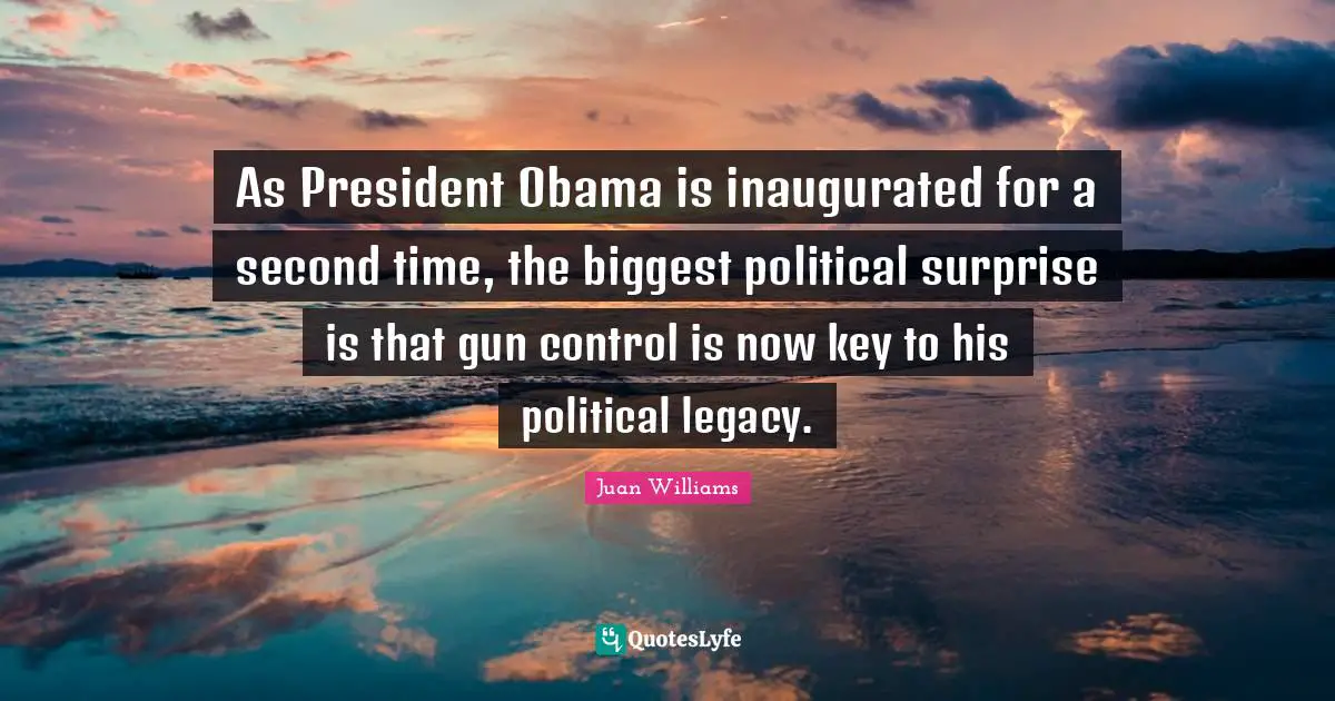 As President Obama is inaugurated for a second time, the biggest political surprise is that gun control is now key to his political legacy.