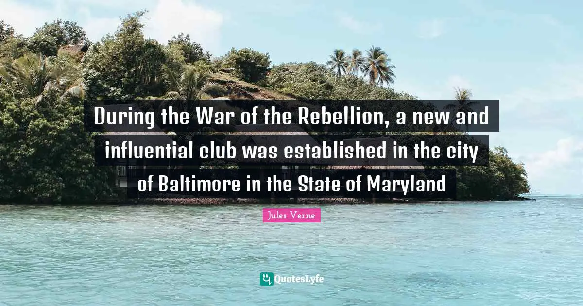 During the War of the Rebellion, a new and influential club was established in the city of Baltimore in the State of Maryland
