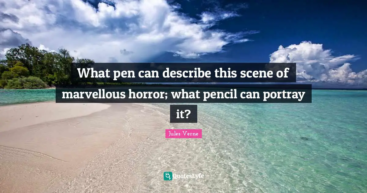 What pen can describe this scene of marvellous horror; what pencil can portray it?