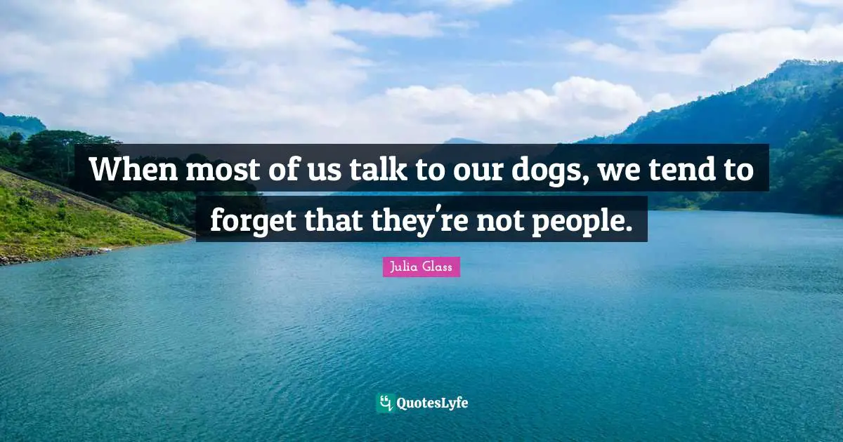 When most of us talk to our dogs, we tend to forget that they're not people.