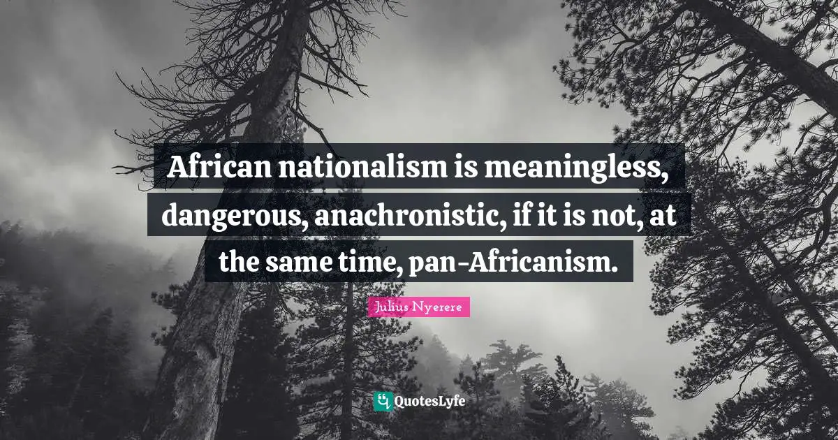 Patriotism Quotes: "African nationalism is meaningless, dangerous, anachronistic, if it is not, at the same time, pan-Africanism."