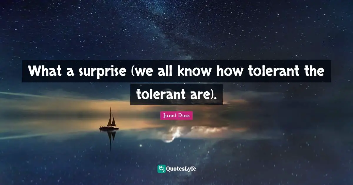 What a surprise (we all know how tolerant the tolerant are).