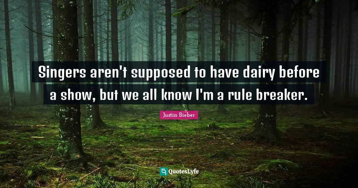 Singers aren't supposed to have dairy before a show, but we all know I'm a rule breaker.