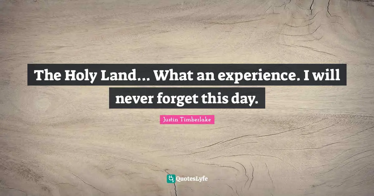 The Holy Land... What an experience. I will never forget this day.