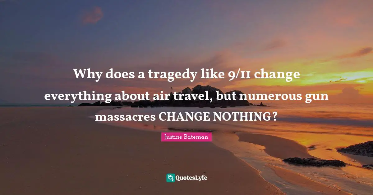Why does a tragedy like 9/11 change everything about air travel, but numerous gun massacres CHANGE NOTHING?